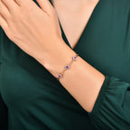 0.96 Karat Cherry Ametist Diamante Bracciale