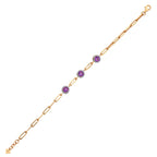 0.96 Karat Cherry Ametist Diamante Bracciale