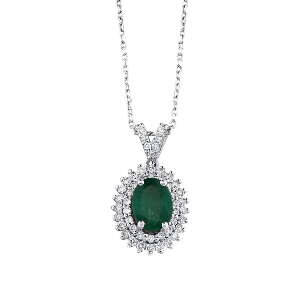 1.48 Karat Anturaj Due’S Zümrüt Diamante Collana