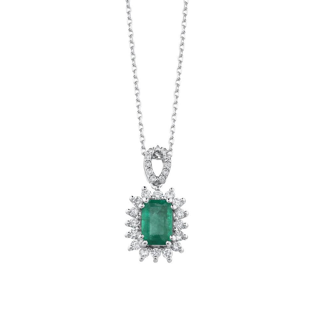 0.78 карата Anturaj Solo натуральный изумруд бриллиантовое колье