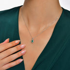 0.78 Karat Anturaj Solo Zümrüt Diamante Collana