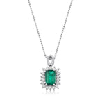 1.02 Karat Anturaj Solo Zümrüt Diamante Collana