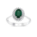0.93 Karat Anturaj Due’S Zümrüt Diamante Anello