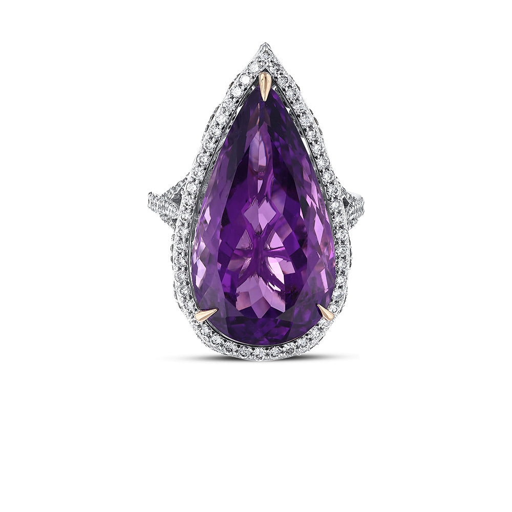 28.87 Karat Wisteria Ametist Pırlanta Yüzük