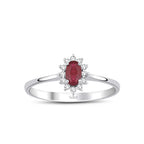 0.10 Karat Yakut Diamante Anello