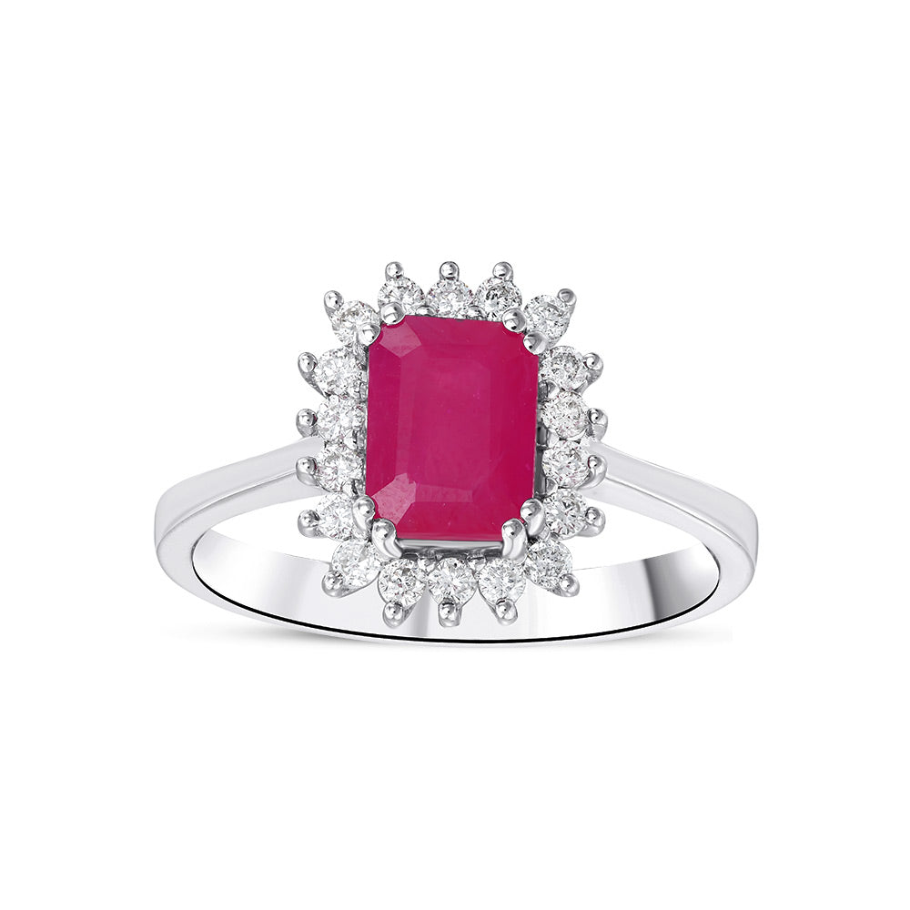 1.62 Karat Anturaj Solo Yakut Diamante Anello