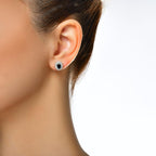 1.34 Karat Safir Diamante Orecchini