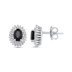 1.34 Karat Safir Diamante Orecchini