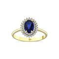 1.01 Karat Safir Diamante Anello