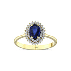 1.01 Karat Safir Diamante Anello