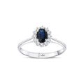 0.52 Karat Anturaj Solo Safir Diamante Anello