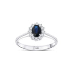 0.52 Karat Anturaj Solo Safir Diamante Anello