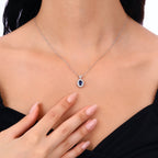 1.00 Karat Safir Pırlanta Kolye