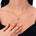 1.69 Karat Safir Pırlanta Kolye