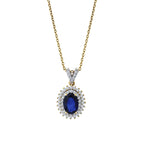 1.00 Karat Safir Diamante Collana