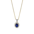 1.00 Karat Safir Diamante Collana
