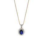 1.00 Karat Safir Diamante Collana
