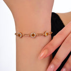 1.51 Karat Cherry Sitrin Diamante Bracciale