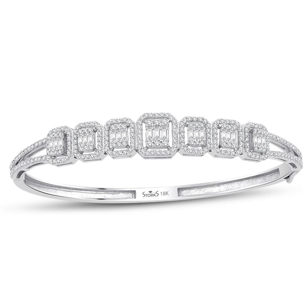 1.87 Karat Bailey Baget Diamante Kelepçe Bracciale