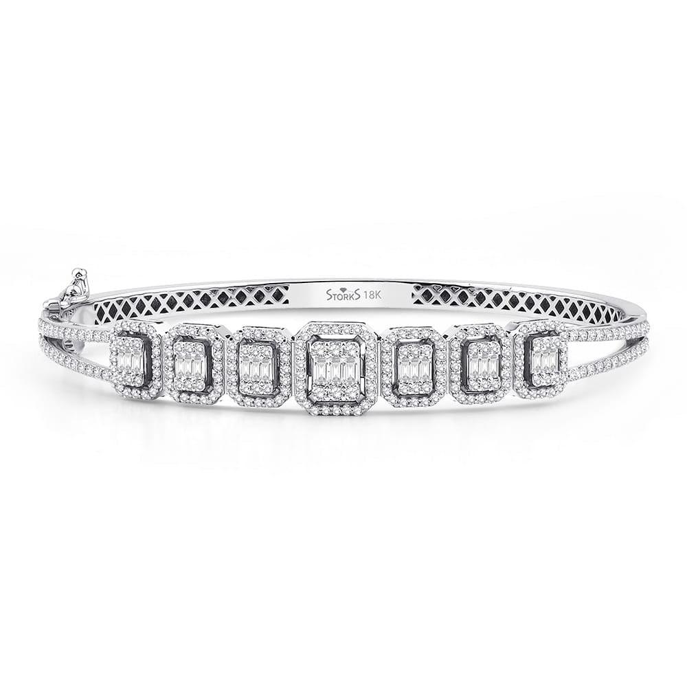 1.87 Karat Bailey Baget Diamante Kelepçe Bracciale