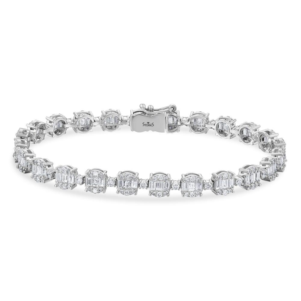 4.38 Karat Novus Baget Diamante Bracciale