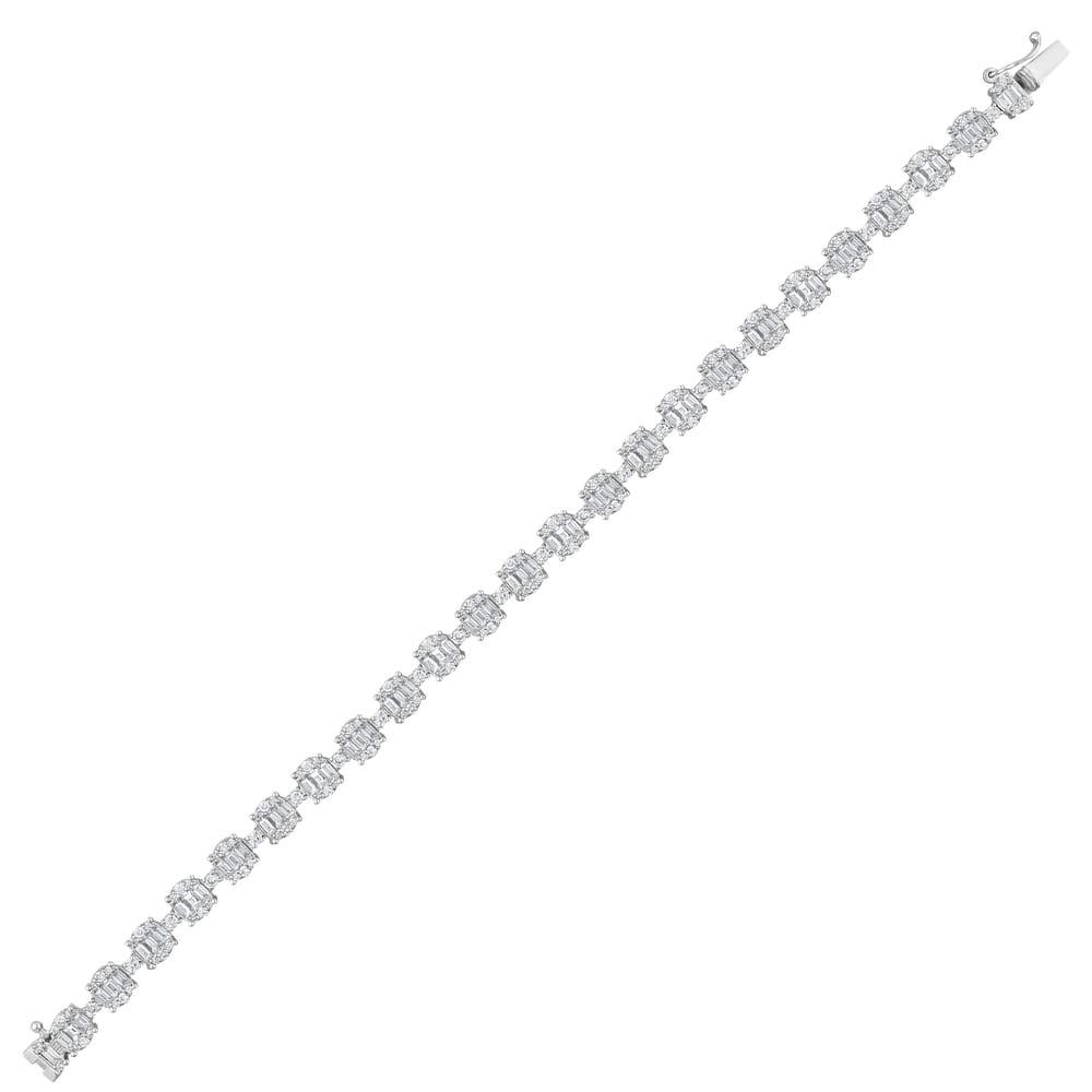 4.38 Karat Novus Baget Diamante Bracciale
