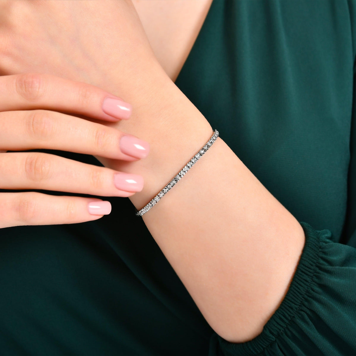0.46 Karat Laranj Su Yolu Diamante Bracciale
