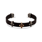 0.13 Karat Fleur de Lis Pırlanta Erkek Bileklik