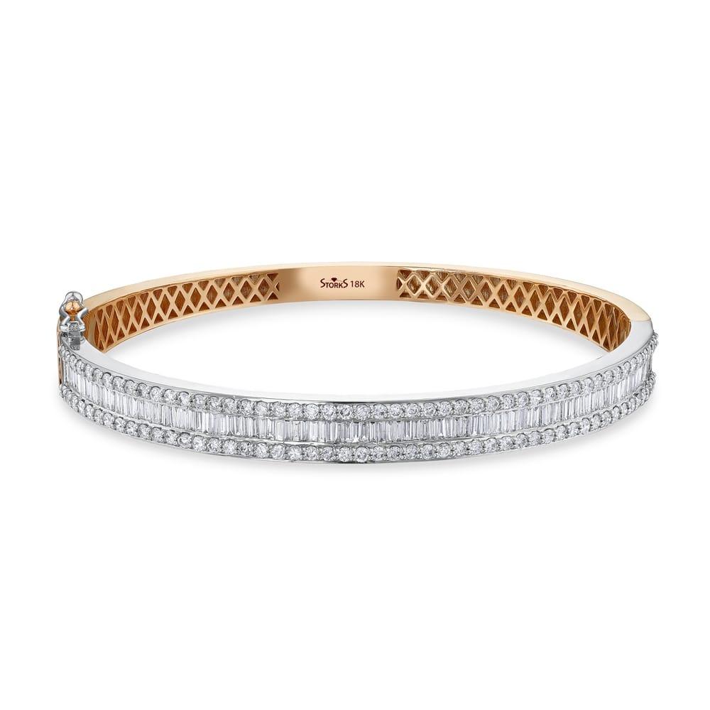 3.25 Karat Nexus Baget Diamante Bracciale