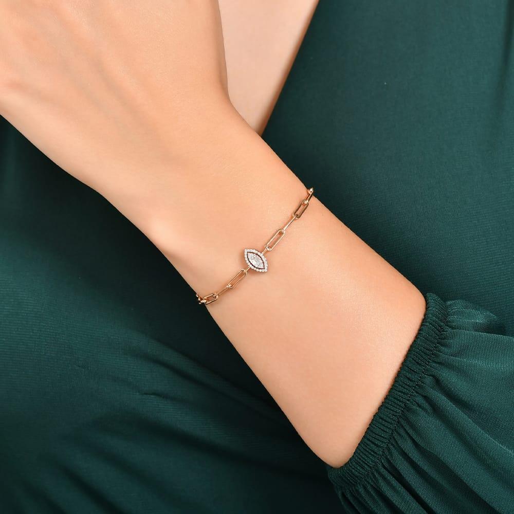 0.18 Karat Cherry Baget Diamante Bracciale
