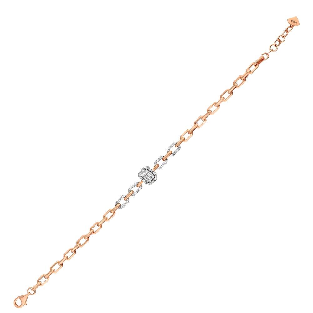 0.38 Karat Cherry Baget Diamante Bracciale
