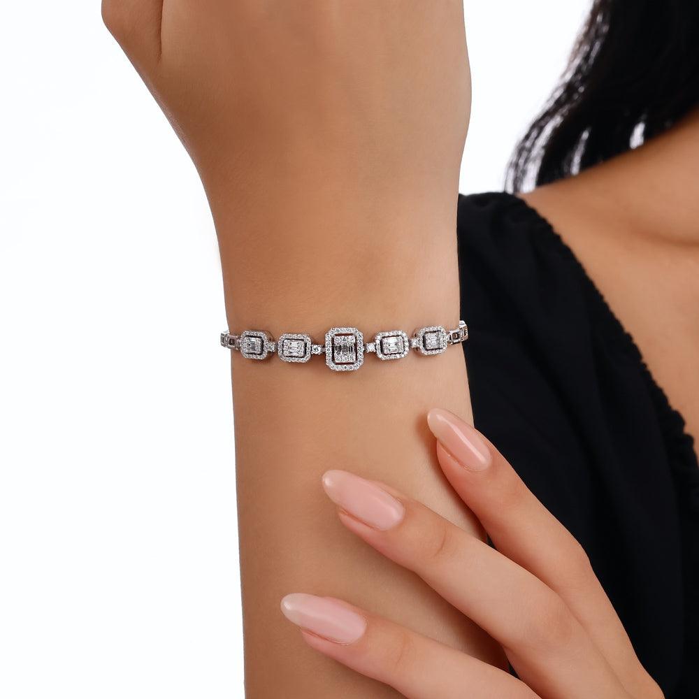 1.35 Karat Baget Pırlanta Bileklik