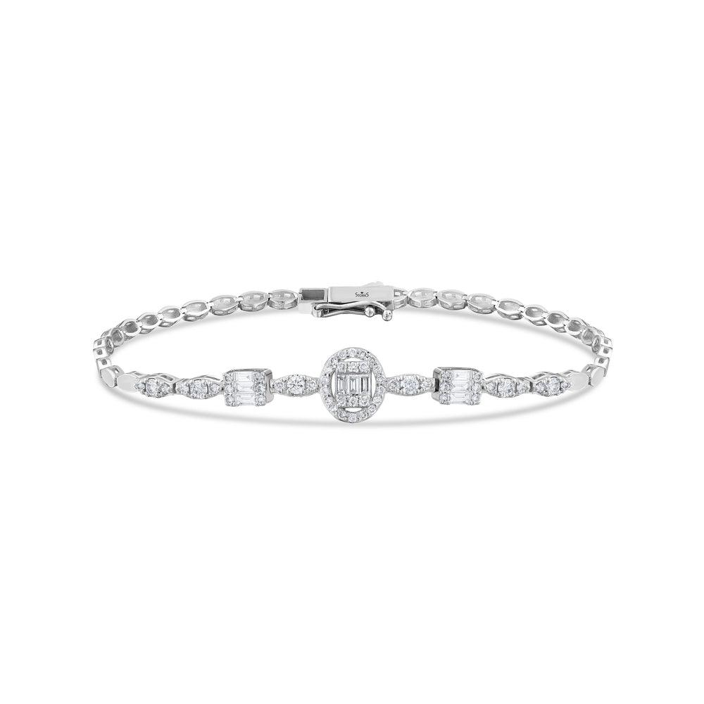 0.92 Karat Wedding Baget Pırlanta Bileklik
