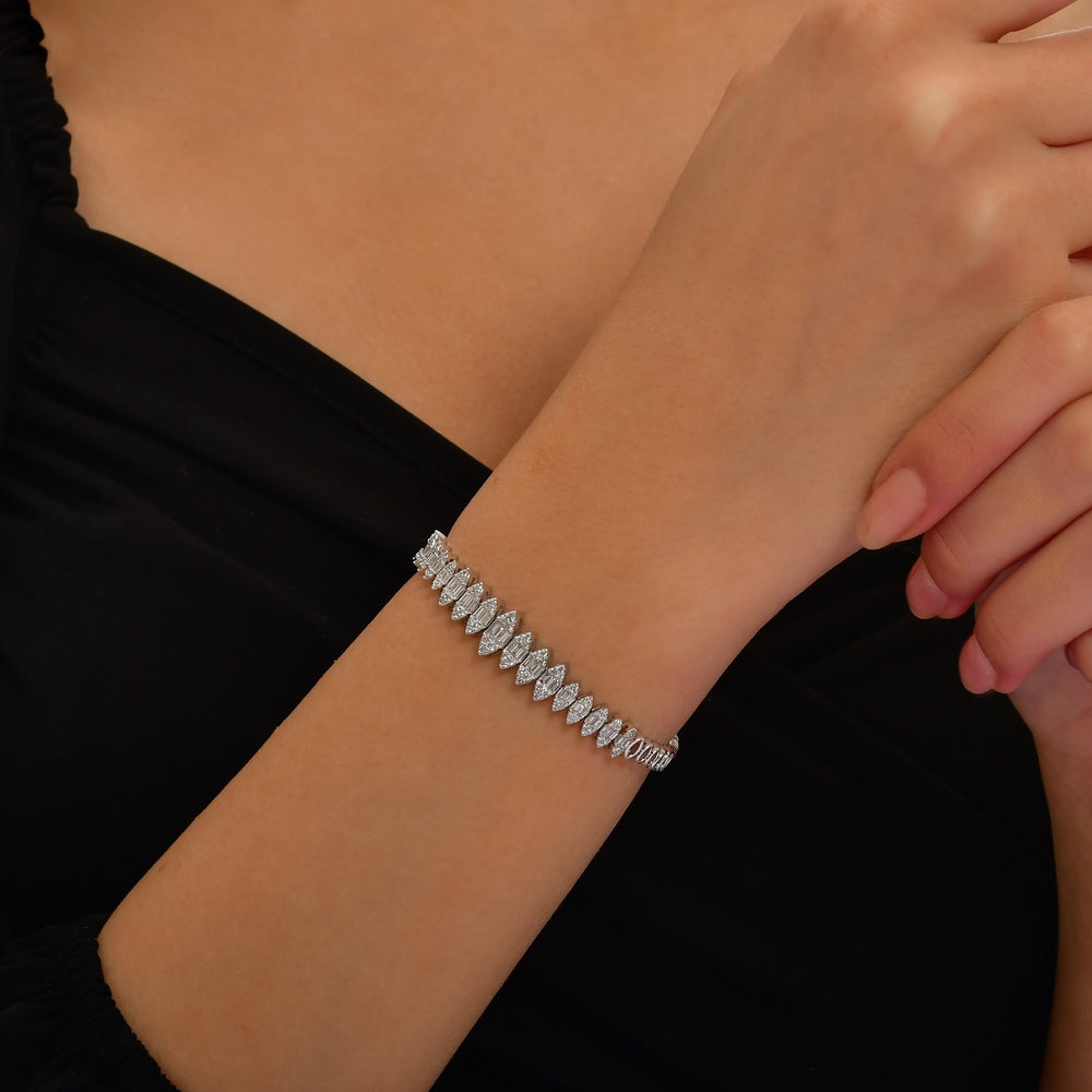 1.47 Karat Wedding Baget Pırlanta Bileklik