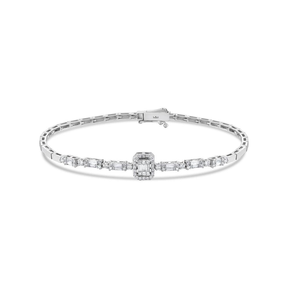 0.60 Karat Herz Baget Diamante Bracciale