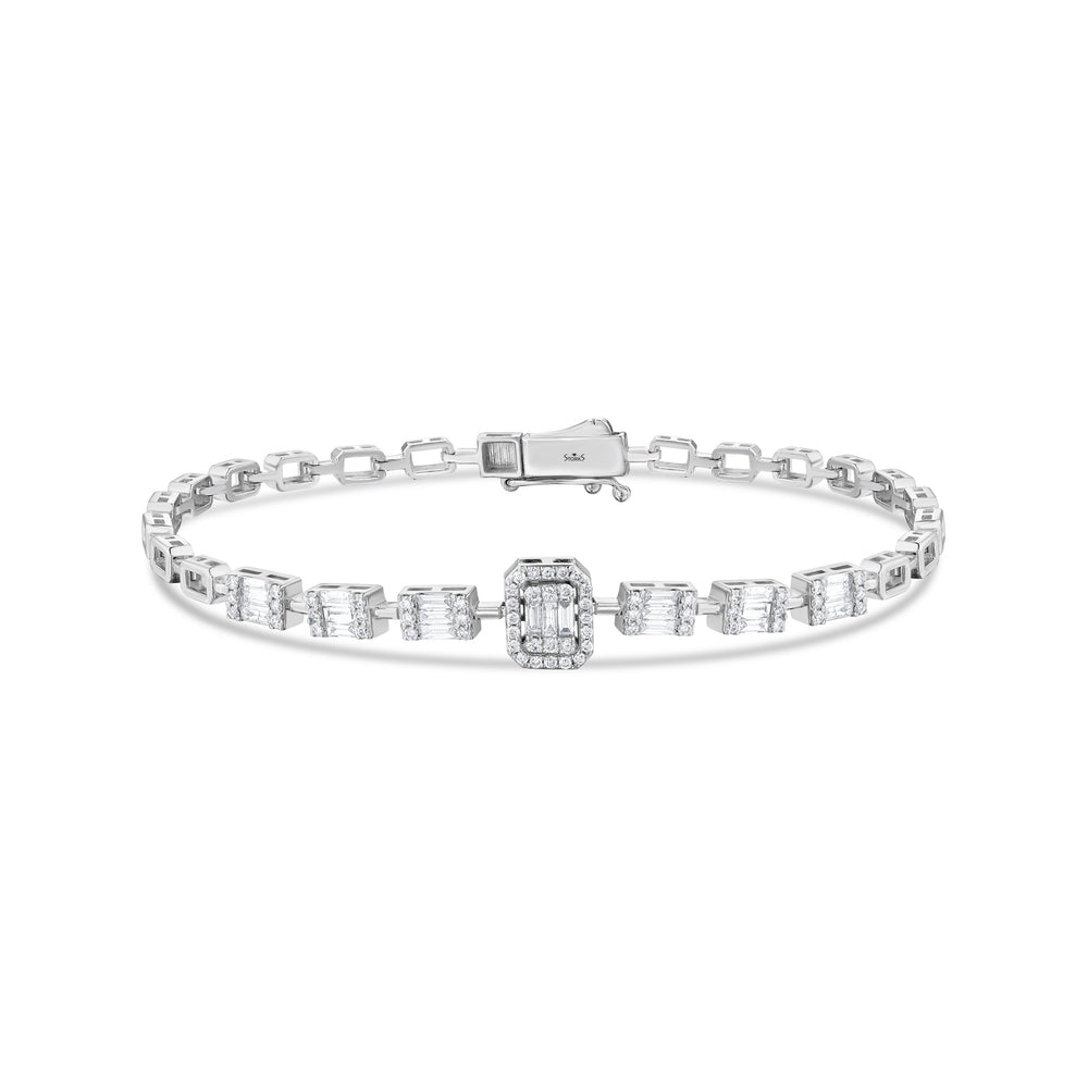 0.86 Karat Wedding Baget Pırlanta Bileklik