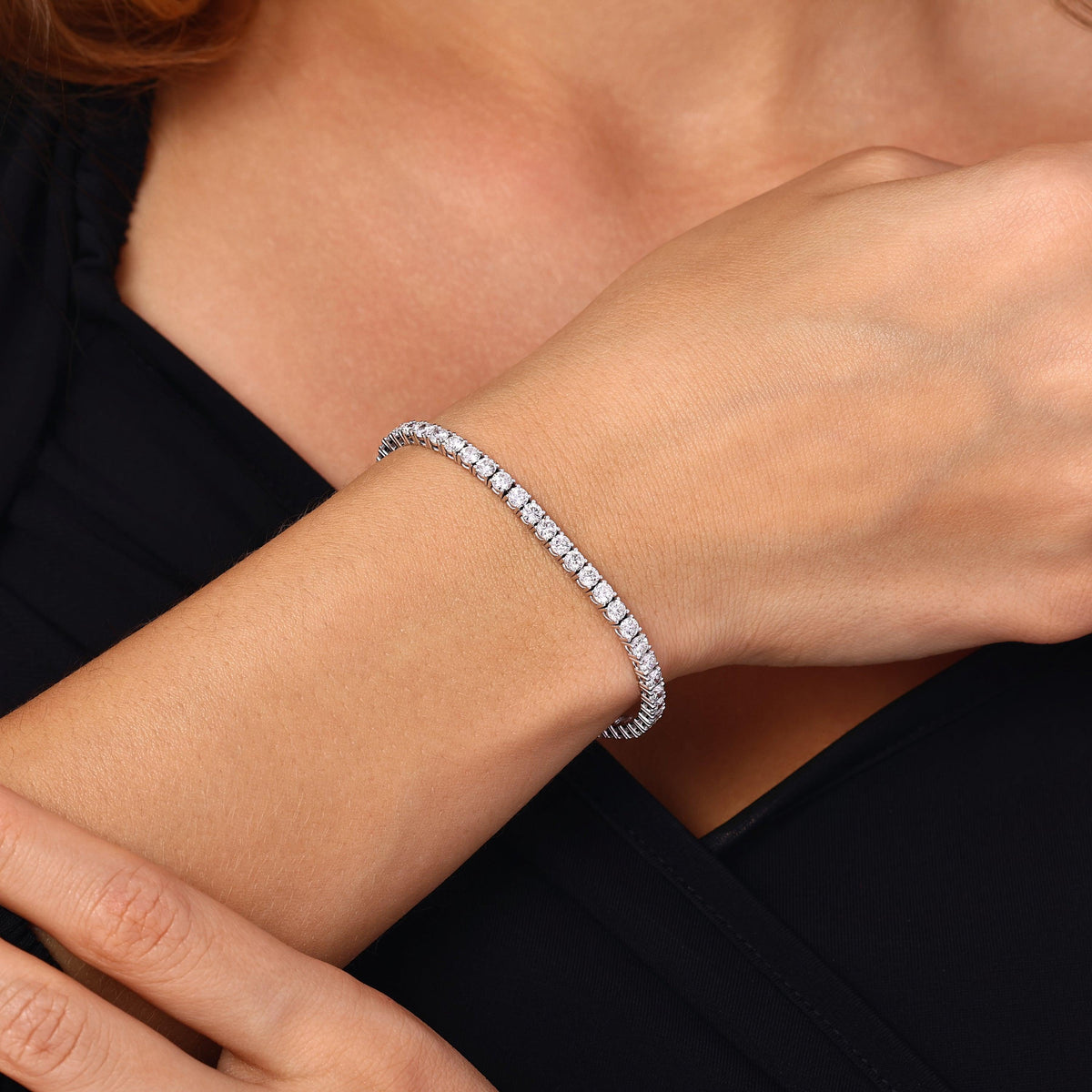 7.01 Karat Diamante Su Yolu Bracciale