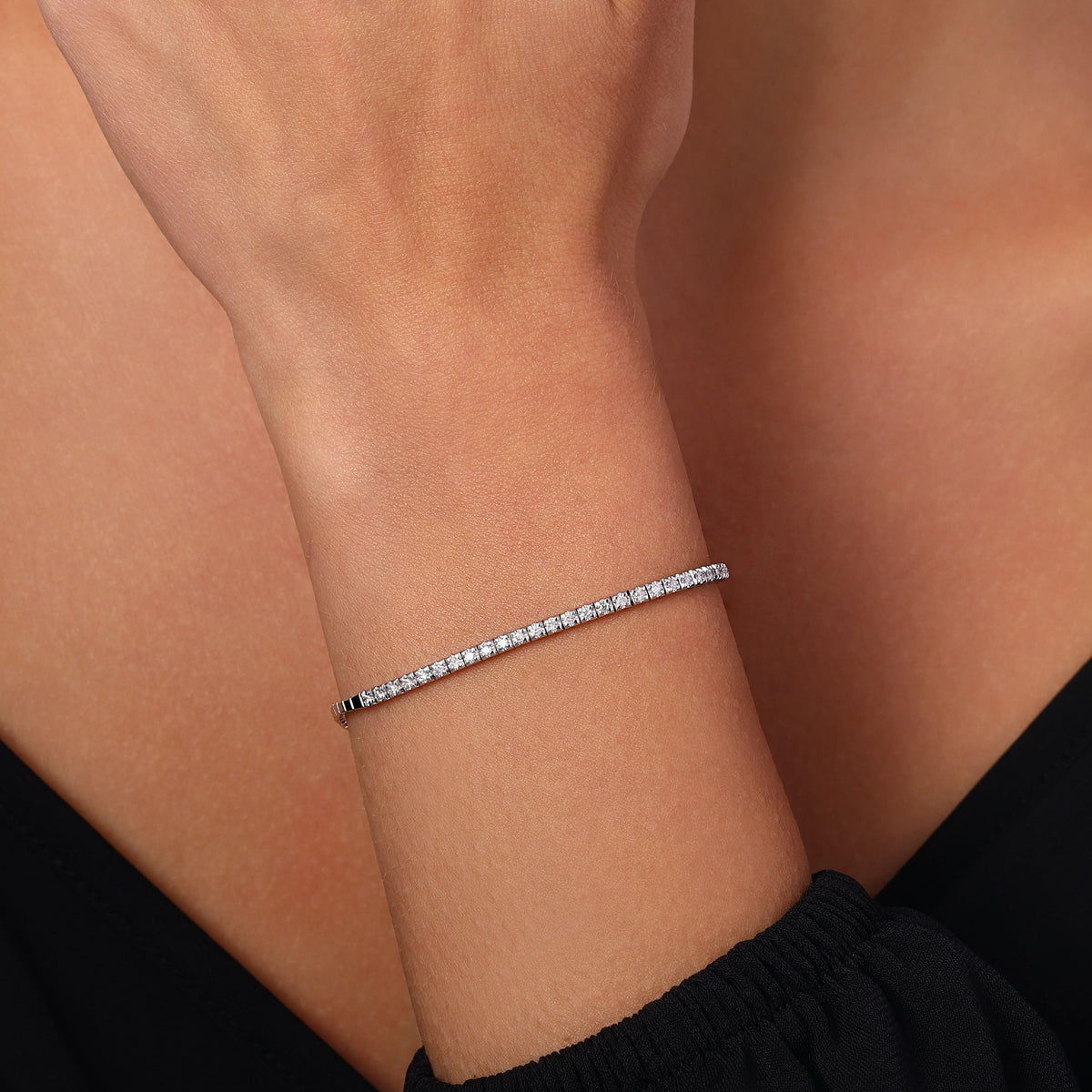 0.30 Karat Diamante Su Yolu Bracciale