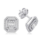 0.44 Karat Laranj Baget Diamante Orecchini