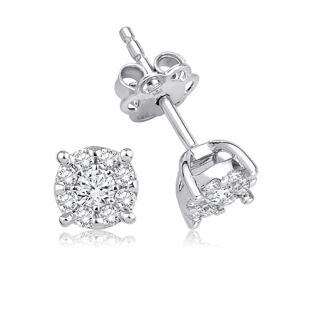 0.34 Karat Balle Diamante Orecchini