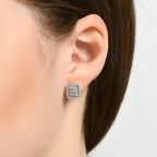 0.58 Karat Laranj Baget Diamante Orecchini