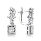 0.74 Karat Baget Diamante Orecchini