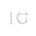 0.27 Karat Baget Diamante Halka Orecchini