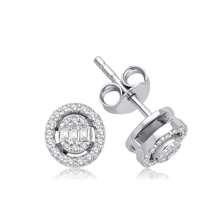 0.27 Karat Laranj Baget Diamante Orecchini