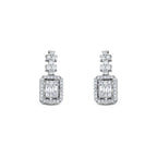 0.49 Karat Diamante baguette Orecchini