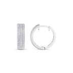0.92 Karat Baget Diamante Halka Orecchini