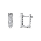 0.83 Karat Ruta Baget Diamante Orecchini