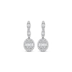 0.79 Karat matrimonio Baget Diamante Orecchini