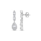 0.87 Karat matrimonio Baget Diamante Orecchini