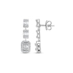 0.81 Karat matrimonio Baget Diamante Orecchini
